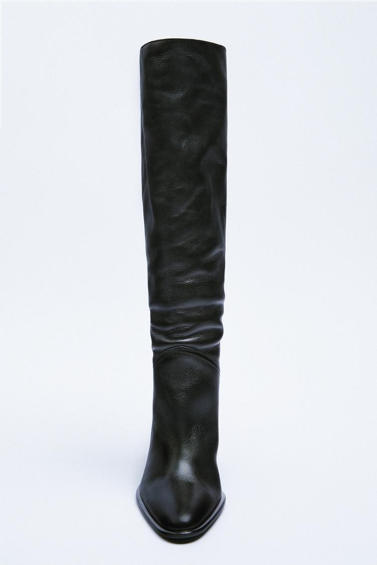 Zara slouch boots discount